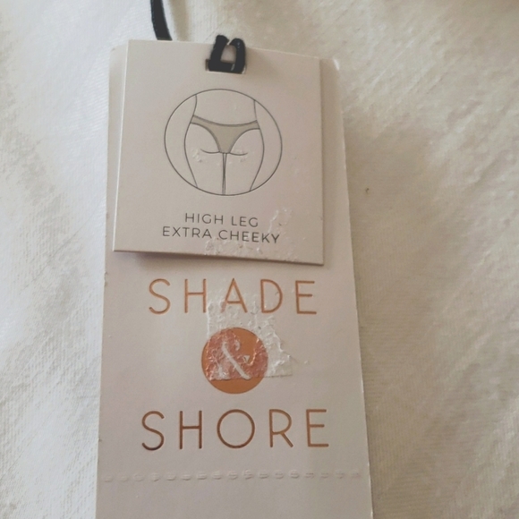 Shade & Shore Lurex Snake Print High Leg Extra Cheeky Bikini Bottom Size Small # - Picture 4 of 9